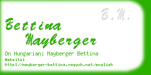 bettina mayberger business card